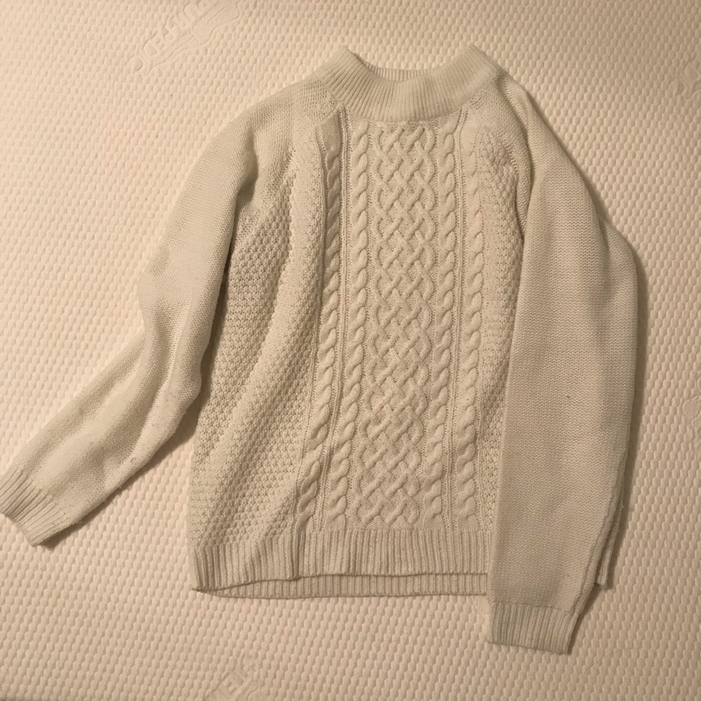 Cream cable knit thick ASOS sweater